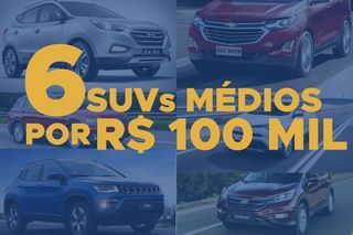 Guia de compra KBB: 6 SUVs médios por R$ 100 mil